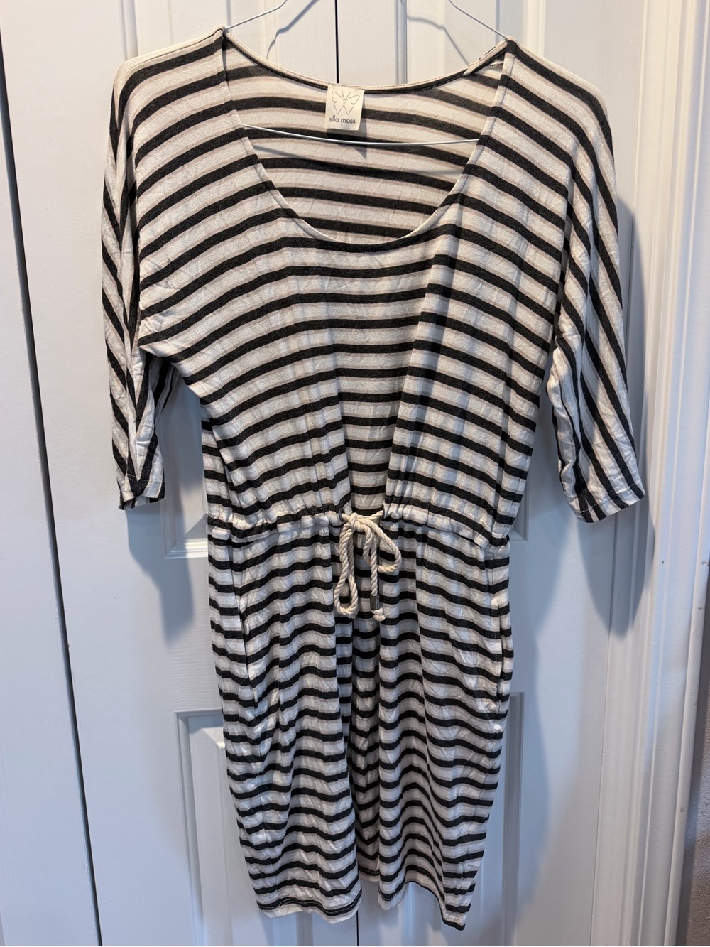 Ella Moss Black and White Striped dress
